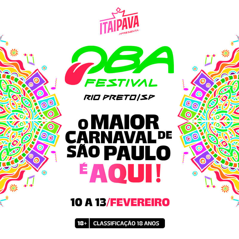 O maior carnaval do interior de SP se chama Oba Festival Agitossp